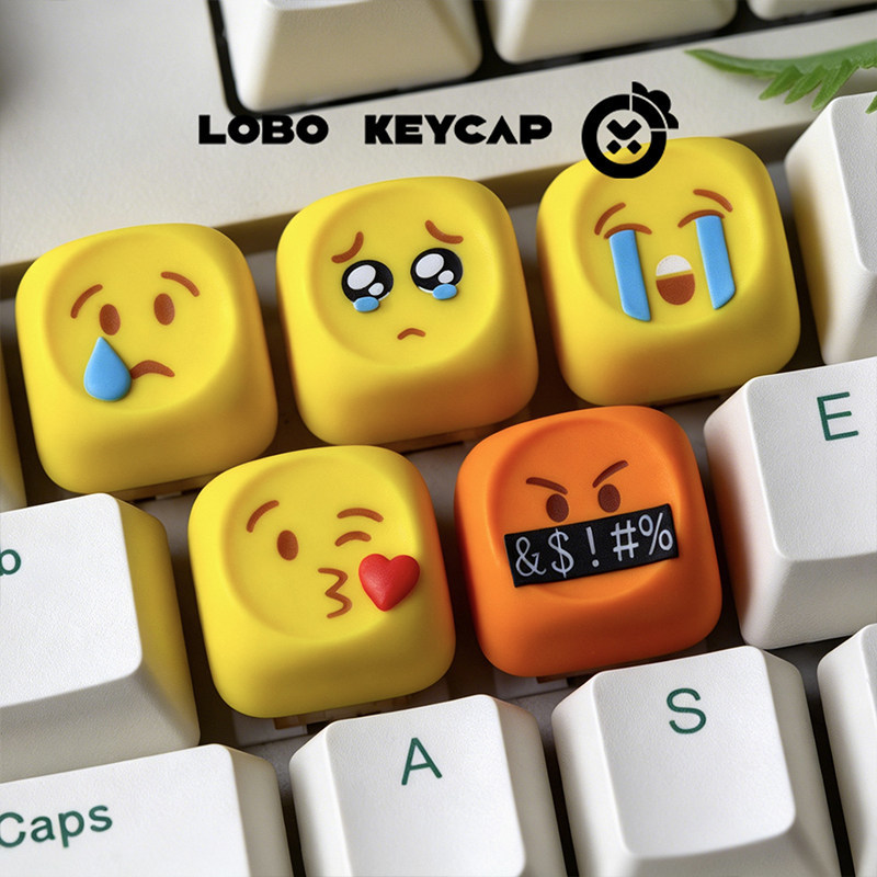 Gaming Keyboard Emoji - ホット絵文字キーキャップかわいいパーソナライズされた樹脂製 Esc キー漫画メカニカルキーボードクロス軸キーキャップ楽しいゲームギフト
