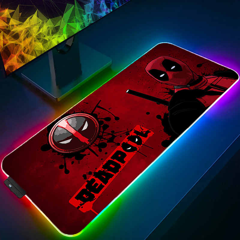 Gaming Keyboard He - LED マウスパッドゲーミングバックライトロックエッジアニメアクセサリー RGB マウスパッドゲーマー PC コンプリートコンピュータ
