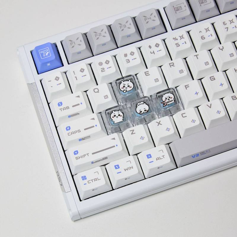 Gaming Keyboard He - Chiikawa 4 個手作り透明 PC バックライト付きパーソナライズされたキーキャップメカニカルキーボードゲーマー用カスタム装飾キーキャップ