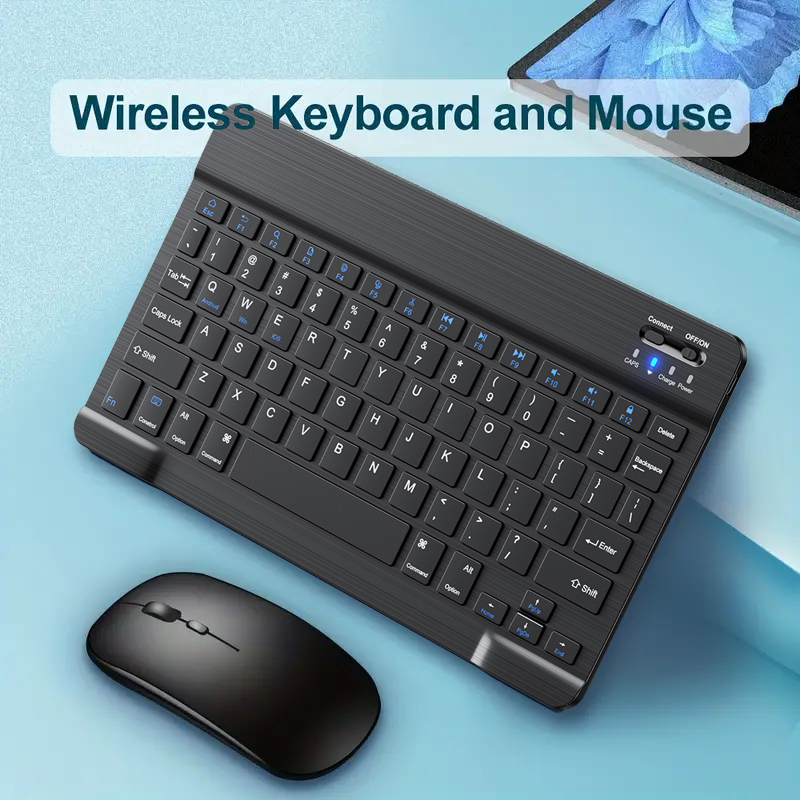 Gaming Keyboard Wireless - 2026 新しいワイヤレスキーボード Bluetooth 互換マウスコンボ充電式スリムサイレントキーボード Xiaomi iPad