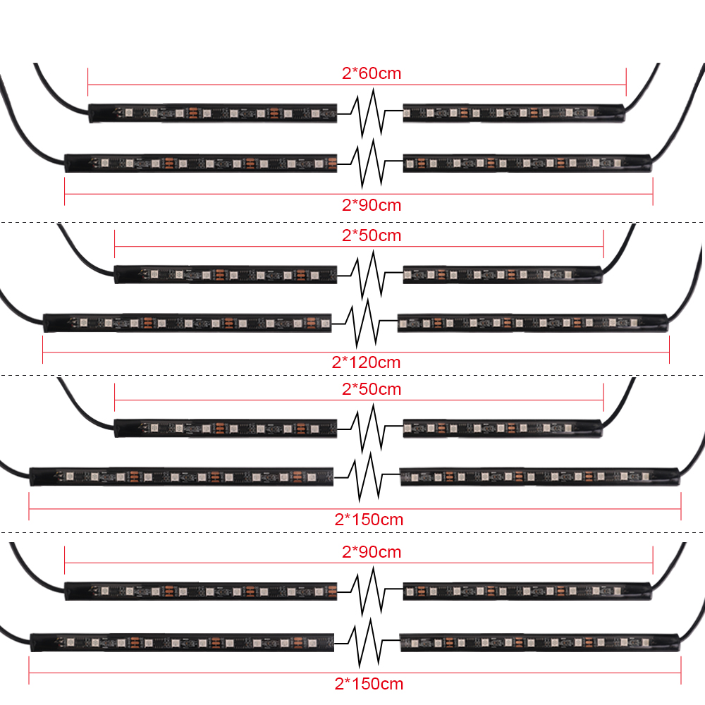 RGBボディワーク用の装飾的なLEDライト,12V,フレキシ - Rgb Underglow Strip のレビューと価格