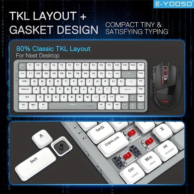 E-YOOSO トリモード 2.4Gワイヤレス/Blueto - Gaming Keyboard E Yooso のレビューと価格