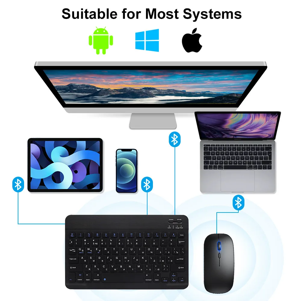 新しい 2025 Bluetooth ワイヤレスキーボードマ - Gaming Keyboard Wireless のレビューと価格