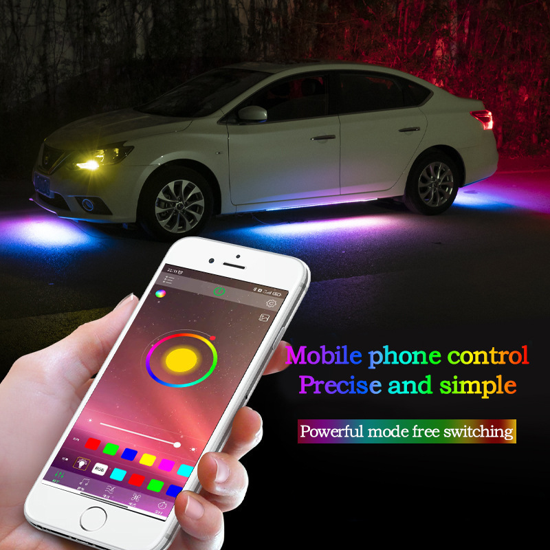 車用フレキシブルアンダーグローライトLEDアンダーボディリモ - Rgb Underglow Strip のレビューと価格