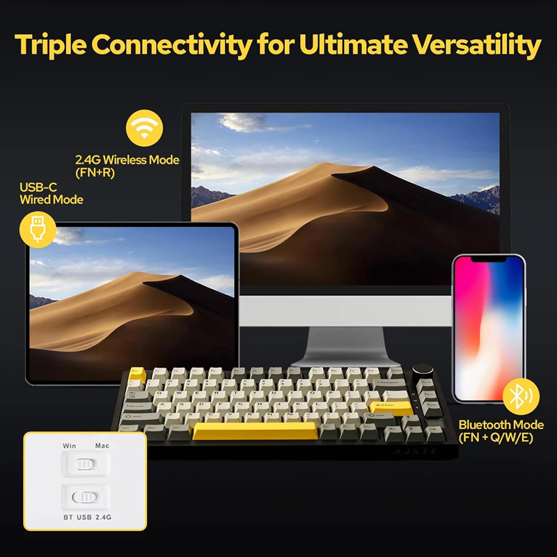 AK820/AK820Pro ゲーミングメカニカルキーボード - Gaming Keyboard Wireless のレビューと価格