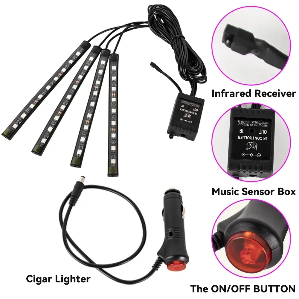 ネオンLED RGB車体下部ライト リモコン/アプリ制御 フ - Rgb Underglow Strip のレビューと価格