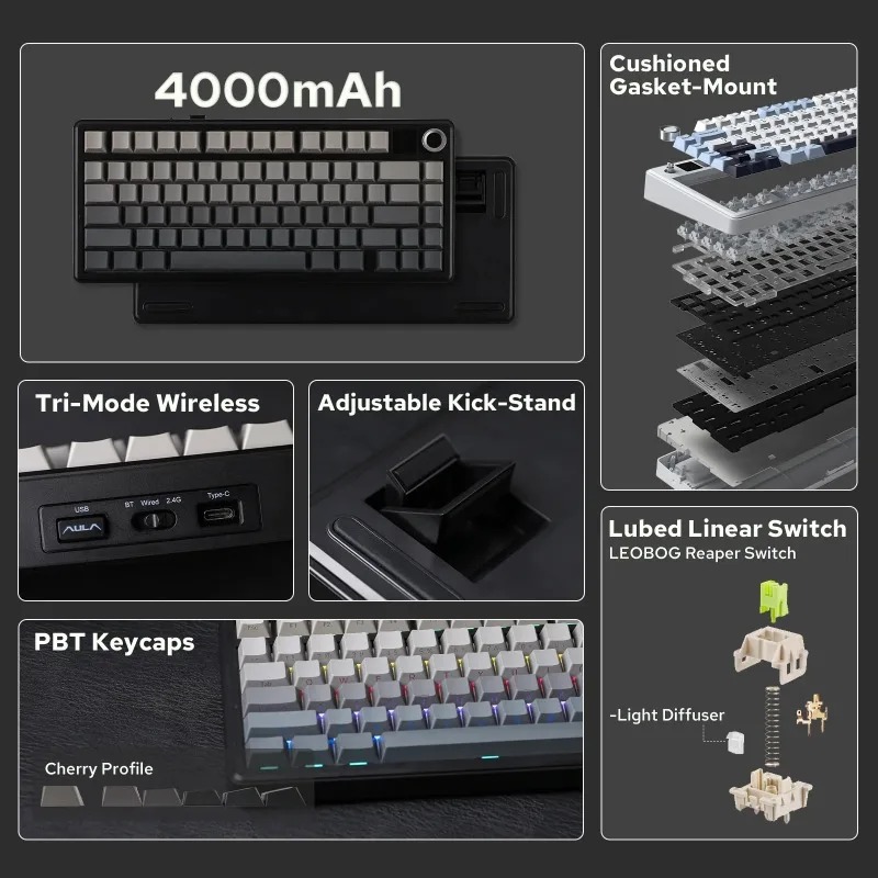 AULA F75 Max メカニカルキーボード 75% レイ - Gaming Keyboard He のレビューと価格