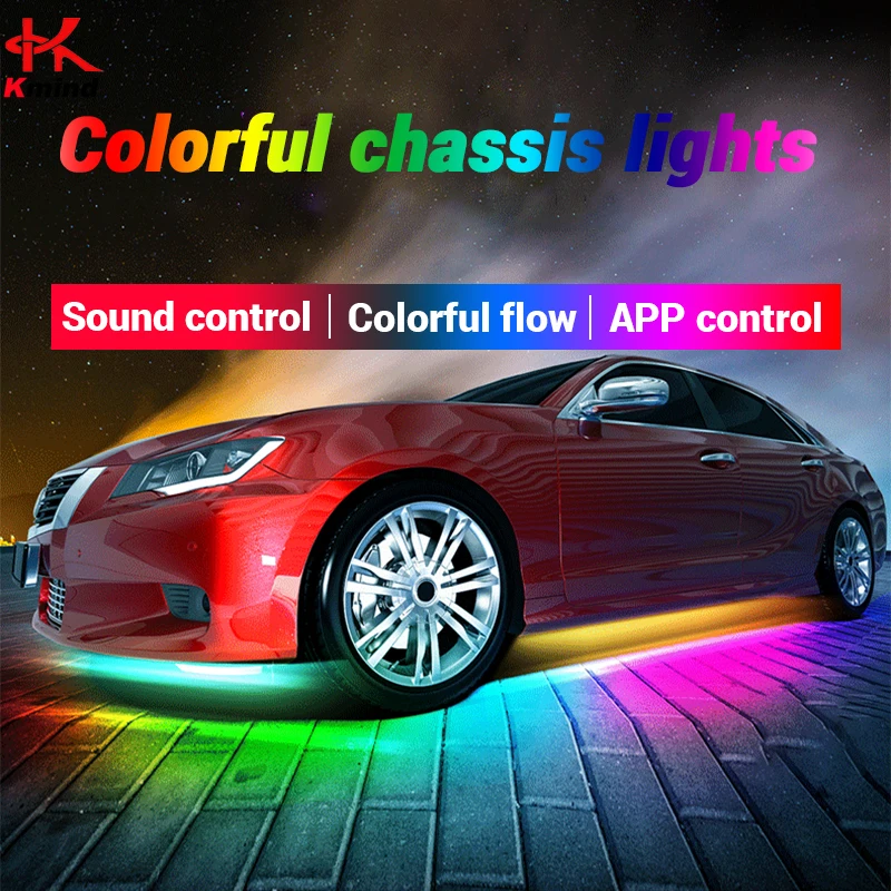 車のアンダーグローネオン LED ライトシャーシストリップラ - Rgb Underglow Strip のレビューと価格