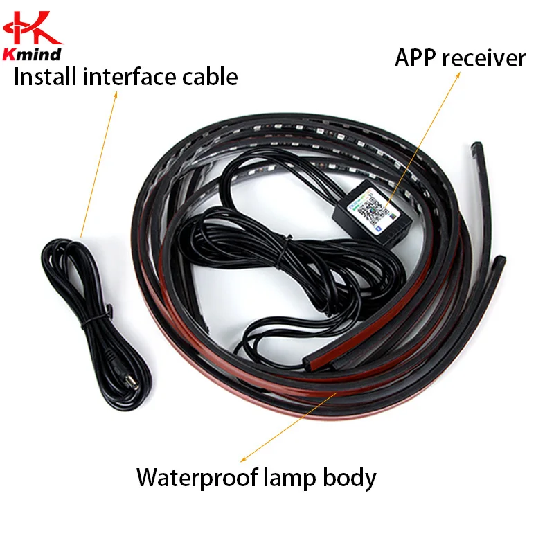 車のアンダーグローネオン LED ライトシャーシストリップラ - Rgb Underglow Strip のレビューと価格