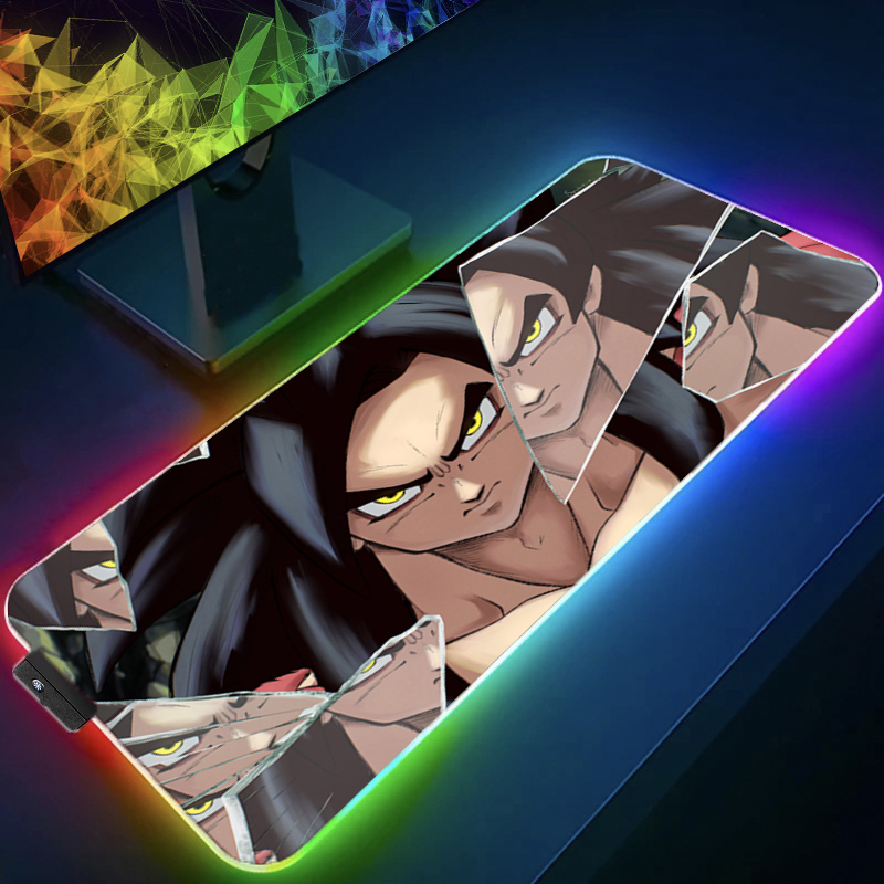 LED マウスパッドドラゴンボールコンピュータラップトップア - Gaming Keyboard He のレビューと価格