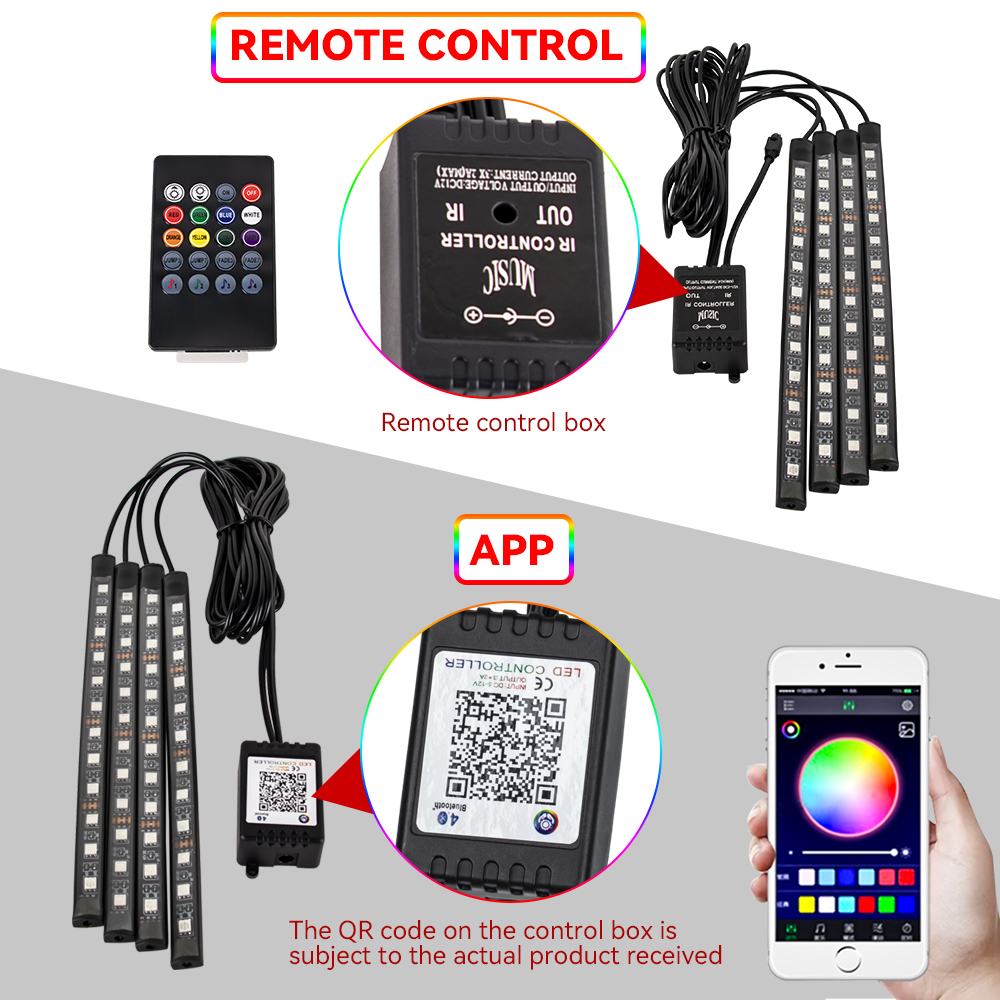 RGBバイク用LEDアンダーグローアンビエントストリップライ - Rgb Underglow Strip のレビューと価格