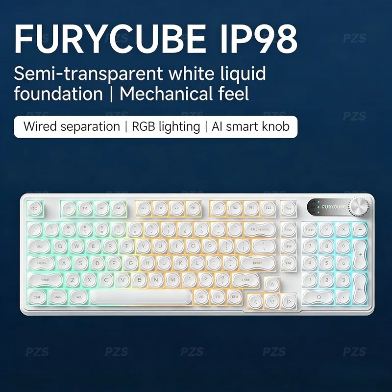 FURYCUBE IP98 有線キーボード RGB 半透明  - Gaming Keyboard Ip98 のレビューと価格