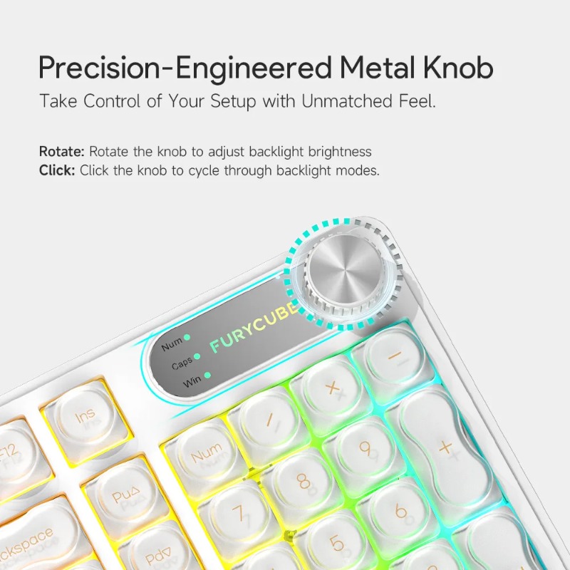 FURYCUBE IP98 有線キーボード RGB 半透明  - Gaming Keyboard Ip98 のレビューと価格