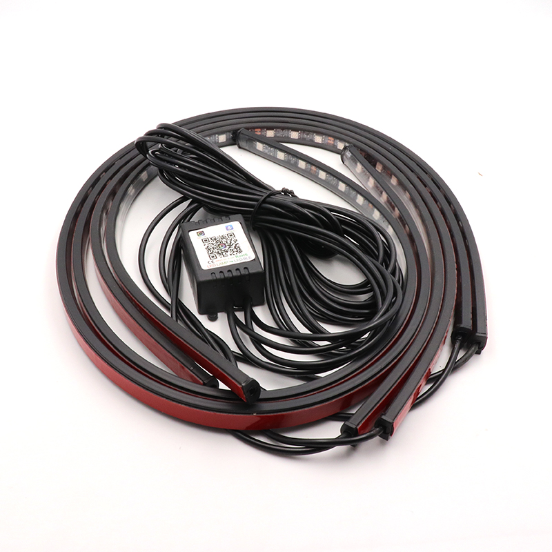 Niscarda 4個12v IP65アプリ制御rgb le - Rgb Underglow Strip のレビューと価格