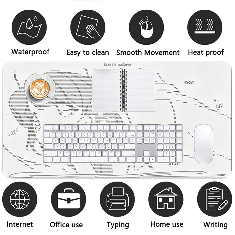 1 個革製マウスパッドアニメエンジェルガール Y2k かわい - Gaming Keyboard And Mouse Pad のレビューと価格